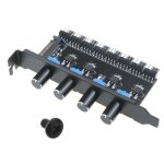 Contrleur de vitesse de ventilateur de refroidissement  4 boutons pc 8 canaux concentrateur de ventilateur ...