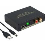Convertisseur audio 4k hdmi extrait audio numrique vers analogique spdif / toslink rca l / r adaptateur ...