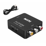 Convertisseur caifu av vers hdmi avec cble de charge usb pour pc portable mini xbox ps2 ps3 tv stb vhs ...