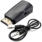 Convertisseur hdmi vers vga - cble audio - rsolution vido - adaptateur compact avec transmission audio ...