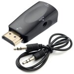 Convertisseur hdmi vers vga - cble audio - rsolution vido - adaptateur compact avec transmission audio ...