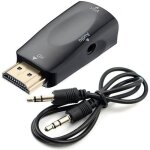 Convertisseur hdmi vers vga - cble audio - rsolution vido - adaptateur compact avec transmission audio ...