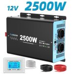2500w convertisseur de tension 12v � 230v onde sinuso�dale pure convertisseur de puissance avec 2 sorties ...
