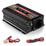 Convertisseur de tension 1500w avec allume cigare prise 1 prise ac et port 2 usb recharger votre ordinateur ...