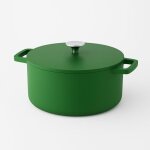 Cook & pan - cocotte en fonte go green 24 cm - 4 litres - induction - sans pfas - rev�tement antiadh�sif ...