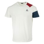 Le coq sportif t - shirt homme bat sp tee ss n�1 blanc 100% coton - col rond coupe regular