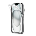 Coque 360 degr pour iphone 15 6. 1 - coque protection intgrale transparente avant et arrire - antichoc ...