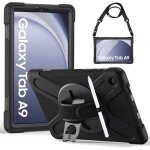 Coque antichoc pour samsung galaxy tab a9 8. 7 pouces 2023 �tui armure robuste avec support rotatif dragonne ...