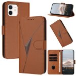 Coque pour apple iphone 12 mini 5. 4cuir etui premium housse folio flip casecarte de magn�tiquemarron ...