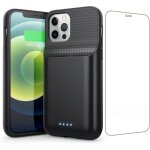 Coque batterie pour iphone 12 / 12 pro[version actualise ] 10800mah power chargeur case slim rechargeable ...