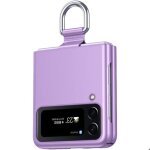 Coque - booling - pour samsung z flip 4 - protection rigide - anneau - violet
