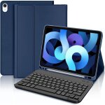 Coque clavier - e. f. connection - pour ipad air 11 (m3 / m2) / ipad air 4 / 5 109 - cuir pu bleu marine ...
