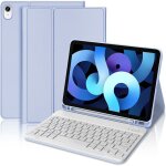 Coque clavier - e. f. connection - ipad air 11 / 109 - cuir pu lavande - bluetooth azerty - 2 - en - ...