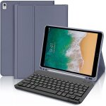 Coque clavier - e. f. connection - pour ipad air 3 105 / ipad pro 105 - cuir pu violet - clavier bluetooth ...