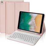 Coque clavier - e. f. connection - pour ipad air 3 105 / ipad pro 105 - cuir synth�tique rose - clavier ...