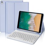 Coque clavier - e. f. connection - ipad air 3 / pro 105 - cuir pu lavande - bluetooth 5. 0 - azerty