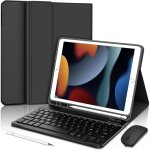 Coque clavier - booling - ipad 102 pouces - clavier bluetooth azerty - souris sans fil - stylet tactile ...
