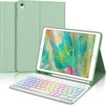 Coque clavier pour ipad 9 / 8 / 7me gn 10. 2 pouces - azerty clavier rtroclair 7 couleurs dtachable ...
