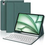 Coque clavier pour ipad air 11 pouces 2024 m2 azerty clavier bluetooth magn�tique d�tachable avec fente ...