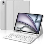 Coque clavier pour ipad air 11 pouces 2024 m2 azerty clavier magntique dtachable avec fente pour stylo ...