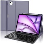 Coque clavier pour ipad air 13 pouces m2 / m3 2024 / 2025azerty fran�ais clavier magn�tique d�tachable ...