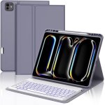 Coque clavier ipad pro 13 pouces 2024 r�tro�clairage diy 7 couleurs coque clavier pour ipad pro 13 pouces ...