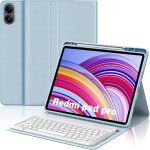 Coque clavier pour redmi pad pro 12. 1 2024 azerty clavier bluetooth magntique dtachable avec fente ...