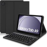 Coque clavier - pour samsung galaxy tab a9 - protection synth�cuir - clavier bluetooth - azerty fran�ais ...