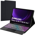 Coque clavier pour samsung galaxy tab s10 fe / s9 fe 10. 9 / s9 11: clavier rtroclair 3 zones 7 couleurs ...