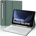Coque clavier pour samsung galaxy tab s9 fe 10. 9 - azerty clavier magntique dtachable bluetooth vert ...