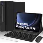 Coque clavier pour samsung galaxy tab s9 fe (109 pouces) protection avec clavier bluetooth + souris sans ...