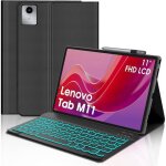 Coque clavier sans fil - 040parts - lenovo tab m11 2024 - azerty - r�tro�clair� - bluetooth - distance ...