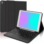 Coque clavier avec trackpad - compatible ipad 9 / 8 / 7 - azerty - bluetooth - protection en cuir pu ...