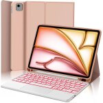 Coque clavier avec trackpad pour ipad air 11 m2 2024 azerty clavier rtroclair avec pav tactile avec ...
