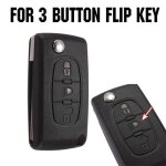 Coque cl� pour citroen c4 c5 c4 picasso c6 - ce0536 - plip cl� t�l�commande 3 boutons phare lame rainure ...