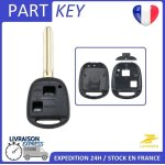 Coque cl� plip t�l�commande toyota avensis corolla rav 4 camry prado yaris 2bt