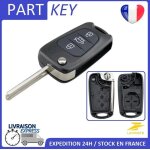 Coque cl� t�l�commande pour kia picanto rio ceed venga carens soul 3 boutons