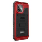Coque �tanche - avizar - iphone 16 - ip68 - antichoc - noir / rouge