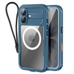 Coque �tanche - shellbox - iphone 17 - antichocs - waterproof ip68 - dragonne bleu