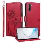 Coque �tui portefeuille pour samsung galaxy note 10 5g housse flip magn�tique en cuir pu � motif pissenlit ...