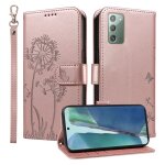 Coque �tui portefeuille pour samsung galaxy note 20 housse flip magn�tique en cuir pu � motif pissenlit ...