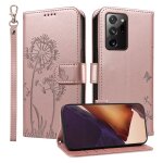 Coque �tui portefeuille pour samsung galaxy note 20 ultra housse flip magn�tique en cuir pu � motif pissenlit ...