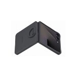 Coque et tui tlphone mobile samsung en silicone avec anneau selfie noir pour galaxy z flip 7