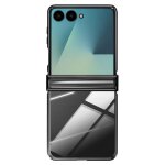 Coque pour galaxy z flip 7 chrom� avec protection charni�re noir