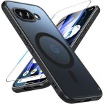 Coque pour google pixel 9a compatible avec magsafe avec verre tremp� magn�tique protection pixel 9a translucid ...