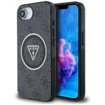 Coque guess iml metal glitter 4g circle triangle magsafe pour iphone 16e - black