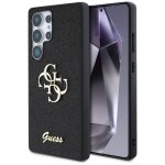 Coque guess � paillettes fixes avec grand logo en m�tal 4g pour samsung galaxy s25 ultra