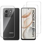 Coque et protection �cran - phonillico - honor 400 smart - souple - transparent - 2 verres tremp�