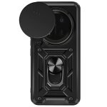 Coque pour honor magic 7 lite - mayaxess - noir - antichocs - bague support - couvercle cam�ra