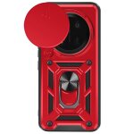 Coque pour honor magic 7 lite - mayaxess - rouge - antichocs - bague support - couvercle cam�ra